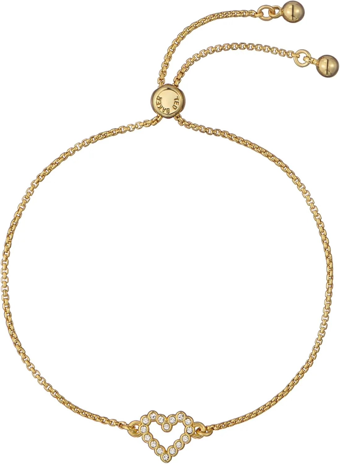 Ted Baker London Amorita Crystal Halo Heart Adjustable Bracelet For Women