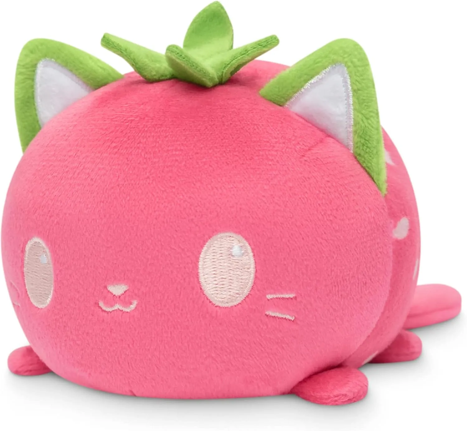 TeeTurtle - Plushie Tote Bag - Strawberry Cats - From the creators of the Original Reversible Octopus Plushie - Take Your Plush Pal Wherever You Go!