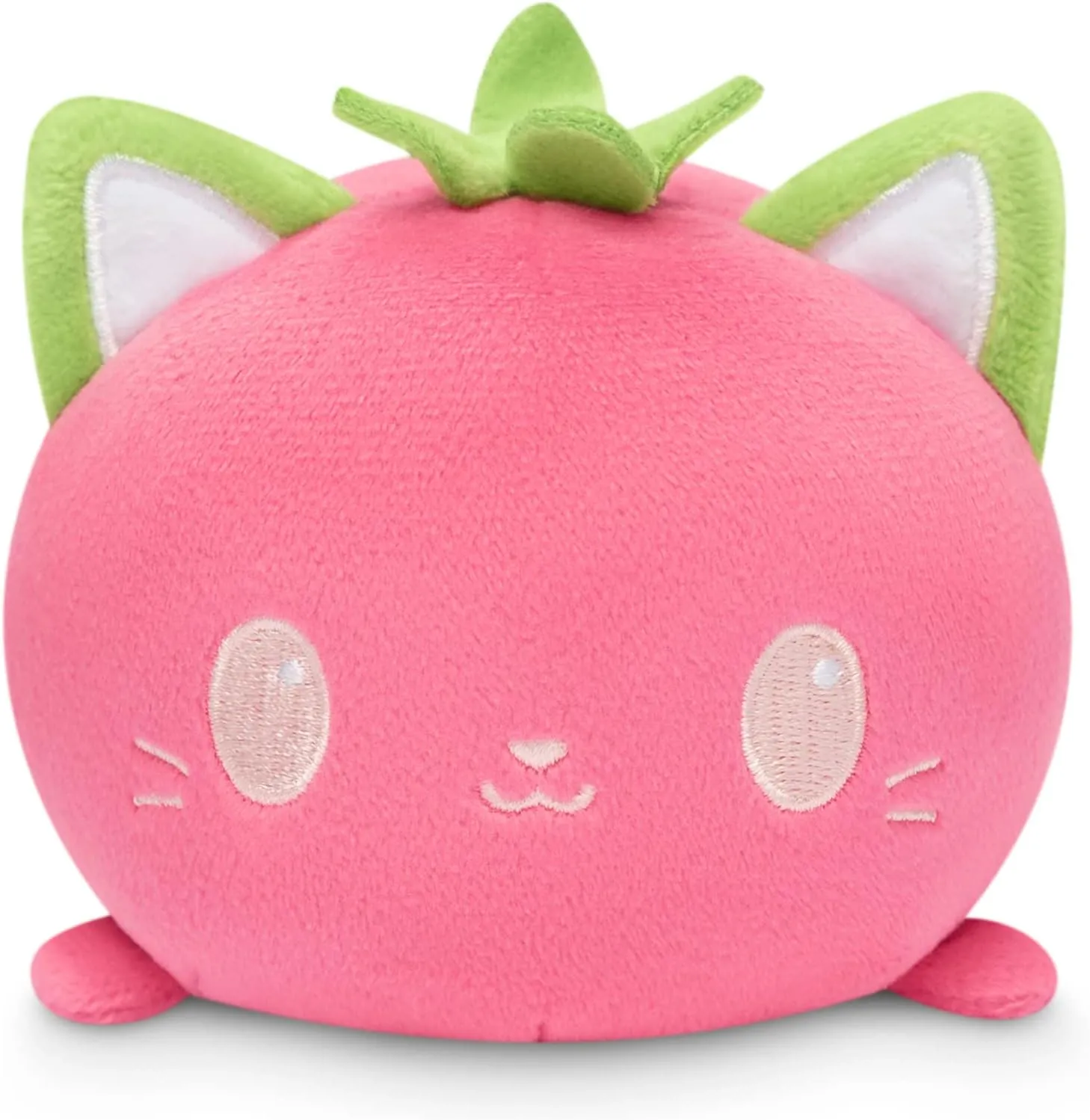TeeTurtle - Plushie Tote Bag - Strawberry Cats - From the creators of the Original Reversible Octopus Plushie - Take Your Plush Pal Wherever You Go!