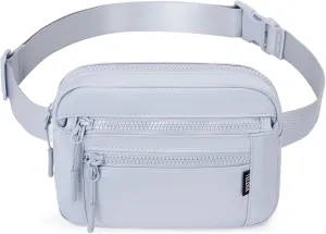 Telena Belt Bag for Women Fanny Pack Cross Body Bag Fashion Waist Pack with Adjustable Strap Light Grey