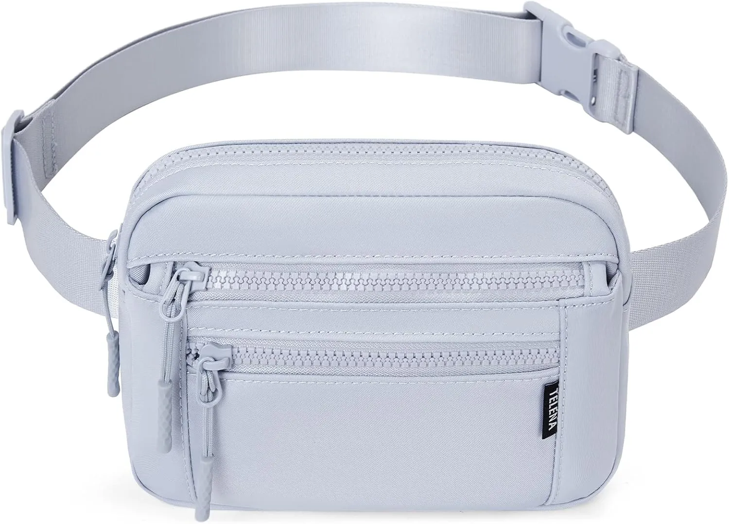 Telena Belt Bag for Women Fanny Pack Cross Body Bag Fashion Waist Pack with Adjustable Strap Light Grey