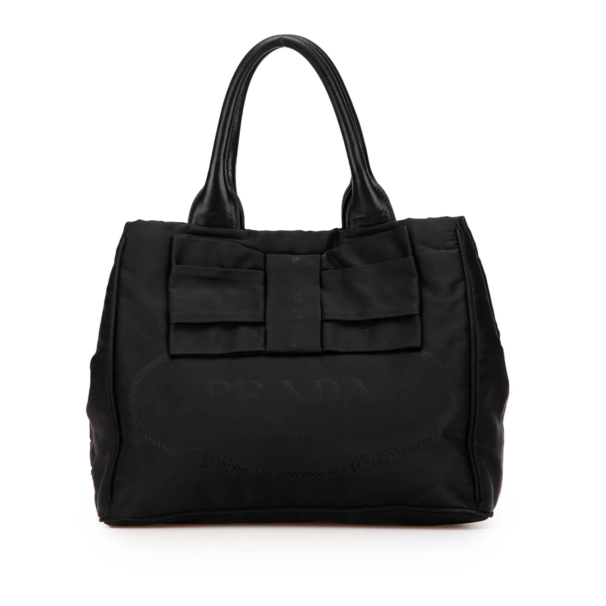 Tessuto Canapa Logo Bow Satchel