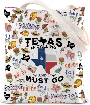 Texas Vacation Travel Tote Bag Texas Themed Gift Western Cowgirl Gift Texas Is Calling And I Must Go Shoulder Bag