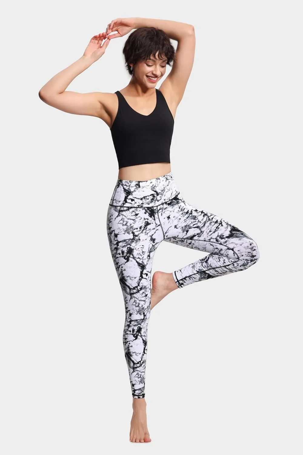 THE GYM PEOPLE Women's High Waist Workout Legging Soft Tummy Control Squat Proof Yoga Running Pants