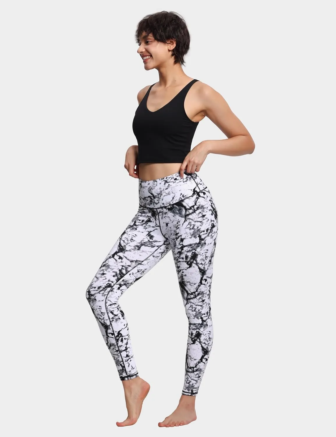THE GYM PEOPLE Women's High Waist Workout Legging Soft Tummy Control Squat Proof Yoga Running Pants