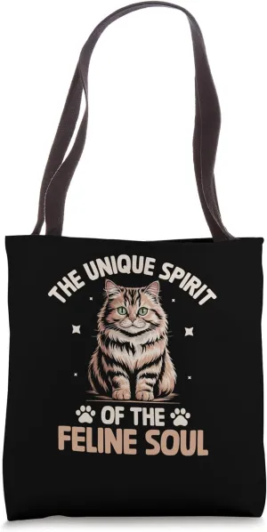 The Unique Spirit Of The Feline Soul Cat Lover Feline Pet Tote Bag