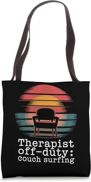 Therapist Off-Duty Couch Surfing Design Tote Bag