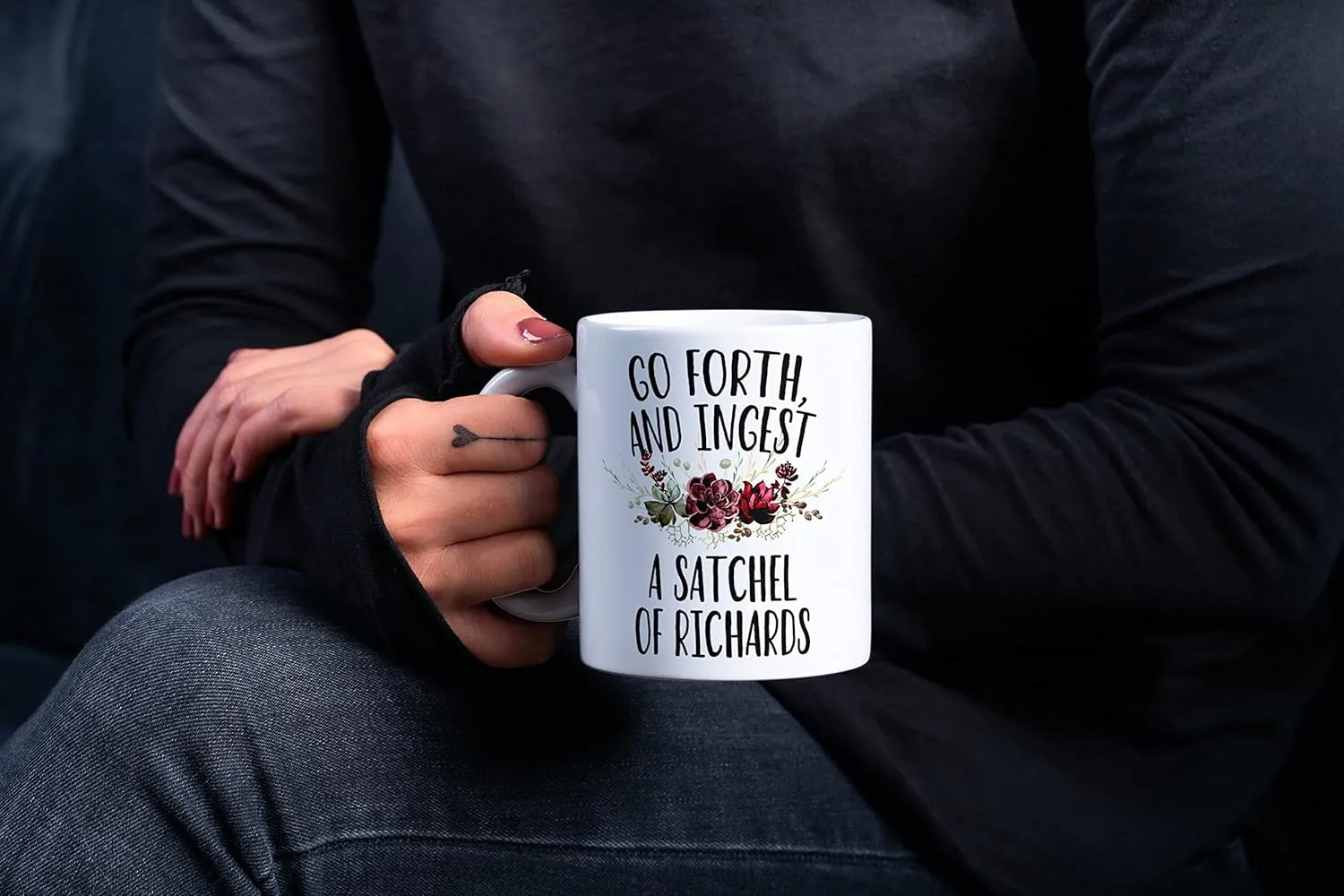Thou May Ingest a Satchel of Richards Mug, Eat a Bag of Dicks Coffee Cup,