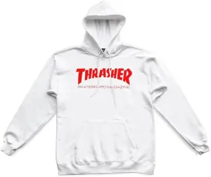 Thrasher Magazine Men's Skate Mag White/Red Long Sleeve Pullover Hoodie