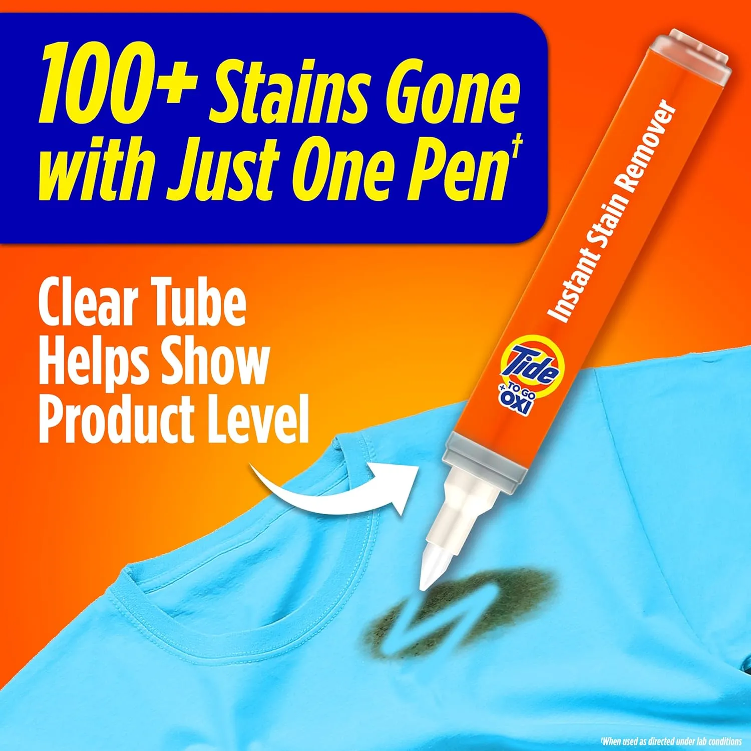 Tide Stain Remover for Clothes, Tide To Go Pen, Instant Stain Remover for Clothes, Travel & Pocket Size, 5 Count (Pack of 1)