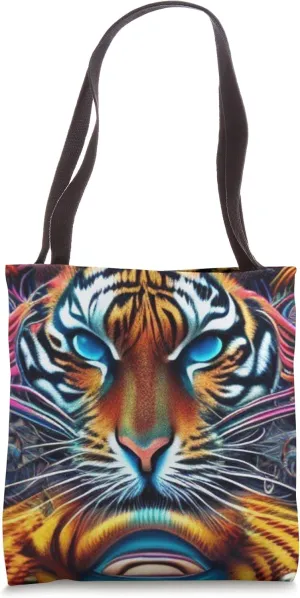 Tiger Art Unique AI Generated Art Tote Bag