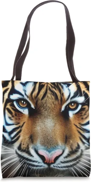 Tiger Head Unique AI Generated Art Tote Bag