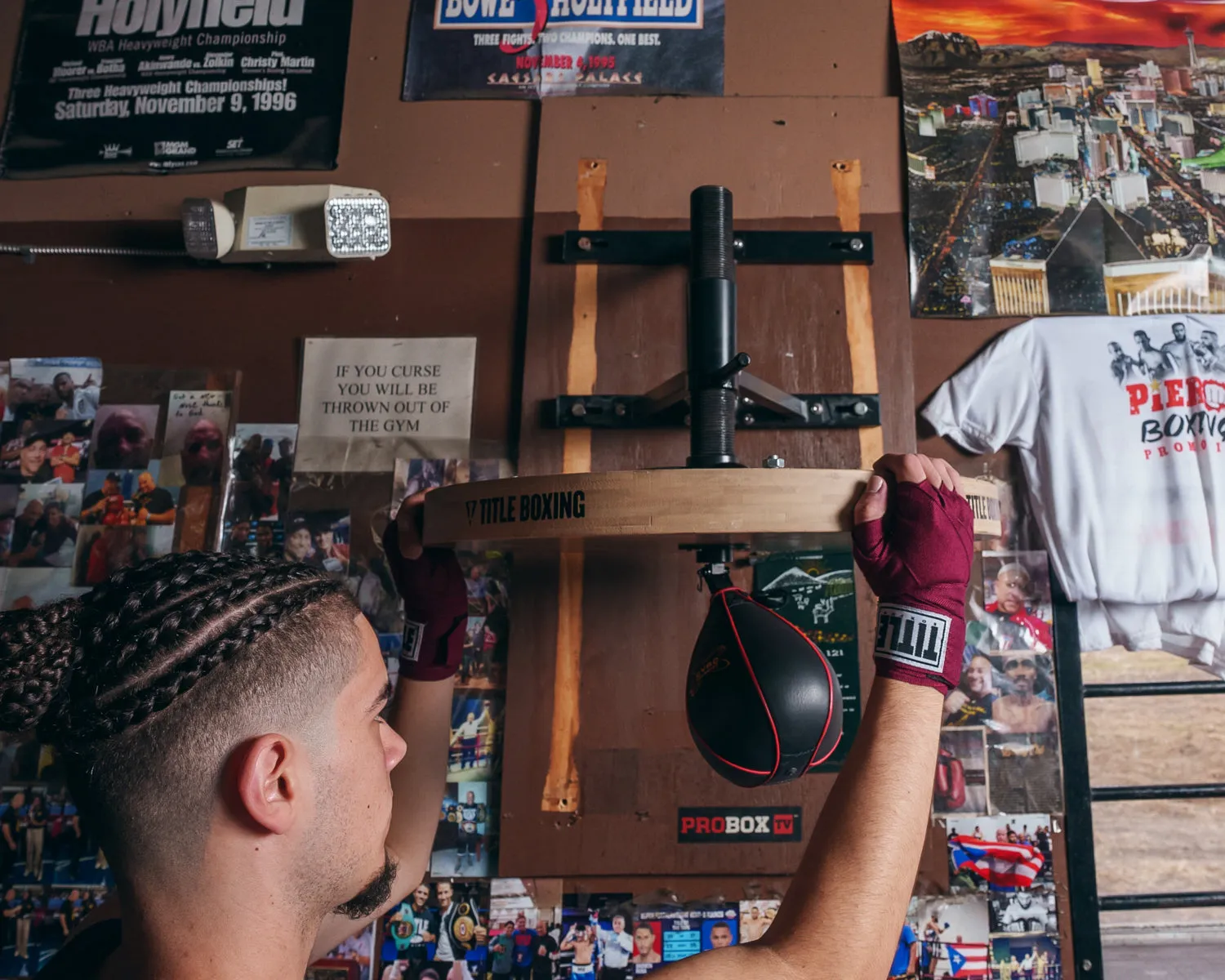 TITLE Boxing Adjustable Speed Bag Platform