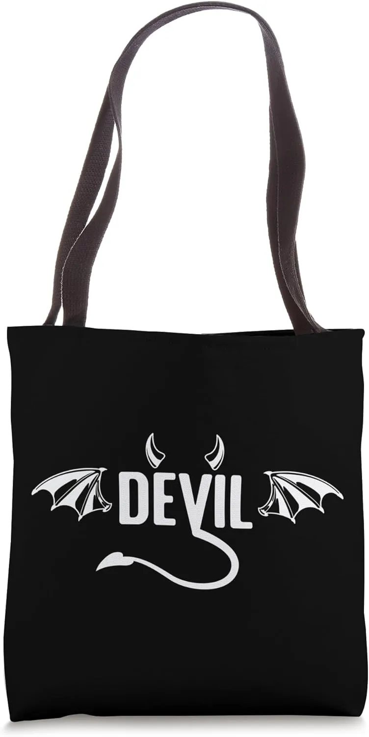 Together Naughty Partner Design Devil Tote Bag