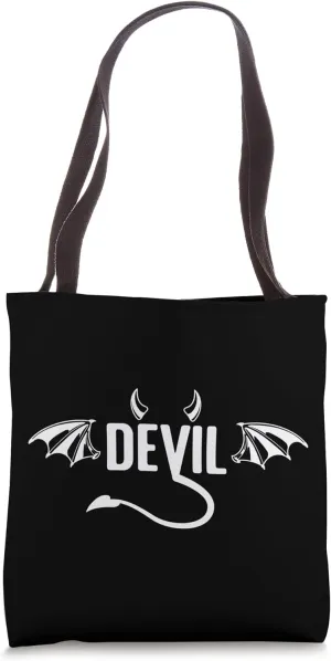 Together Naughty Partner Design Devil Tote Bag