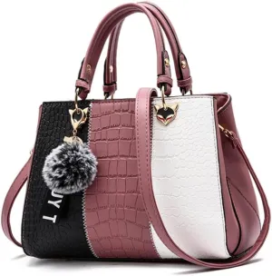 Top-handle Handbags Tote for Women PU Leather Crossbody Shoulder Bag Multi-color Purse Satchel