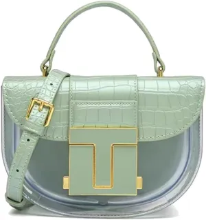 Top Handle Satchel Purses for Women Small Handbags Leather Fashion Crossbody Bag (Ca-Green)