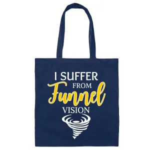 Tornado Tote Bag Funnel Vision Funny Weatherman Meteorology Gift for Meteorologists Gift Idea Navy Black Multicolor Canvas Tote Bag