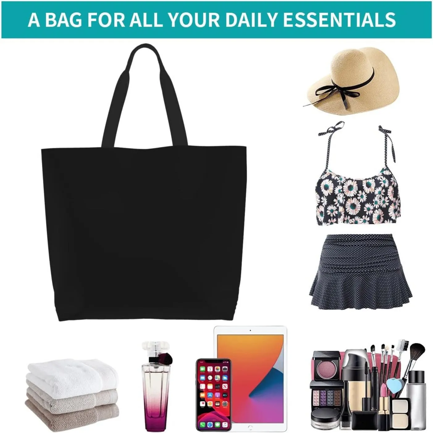 Tote Bag Fashion Large Capacity Handbag Waterproof Reusable Grocery Tote Bag