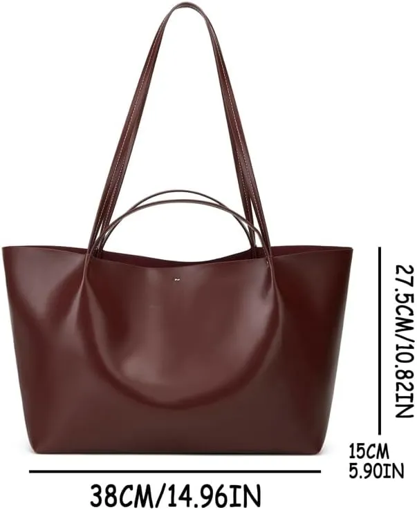 Tote Bag for Women 2025 Large Shoulder Bags PU Leather Weekender Bag Shopper Handbags Travel Purse Buckle Design
