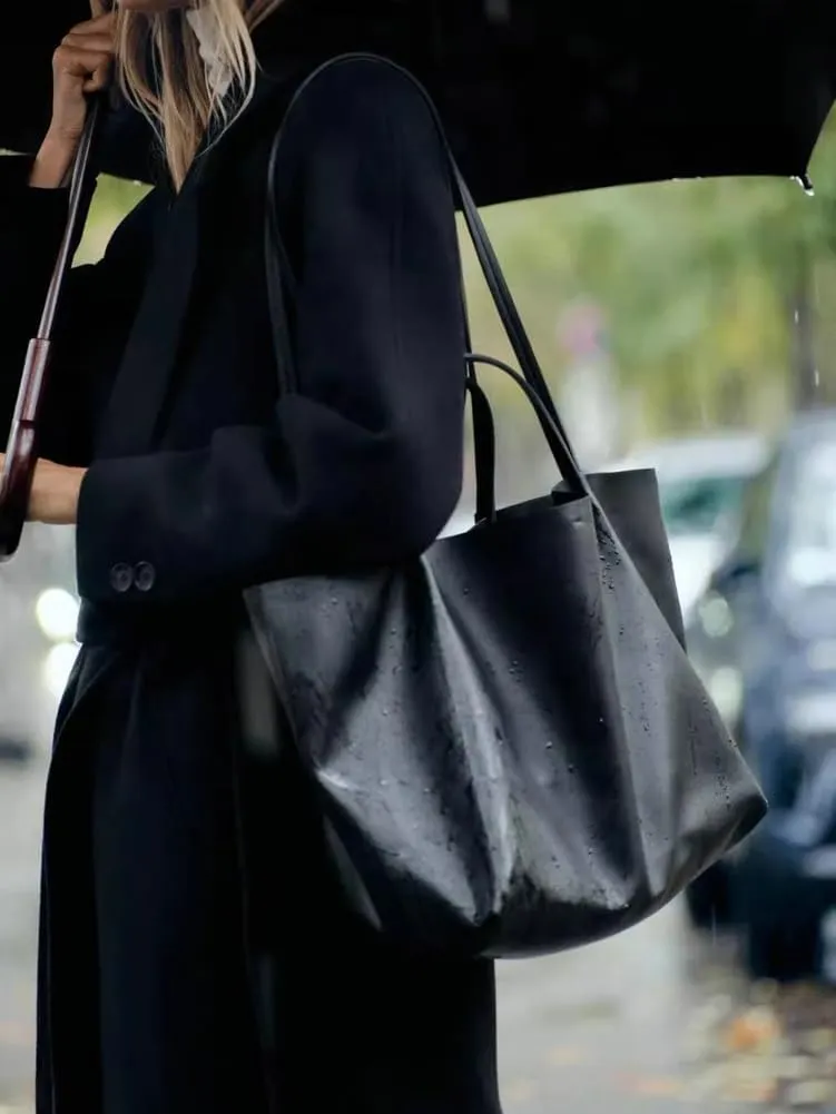 Tote Bag for Women 2025 Large Shoulder Bags PU Leather Weekender Bag Shopper Handbags Travel Purse Buckle Design