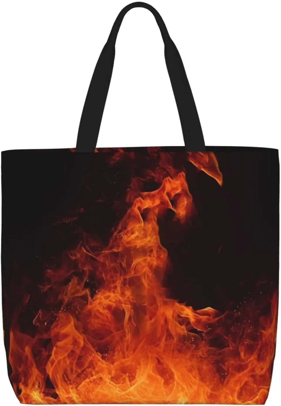 Tote Bag for Women dog and a duck Shoulder Bag with Zipper Handbag Large Capacity Reusable Grocery Bag