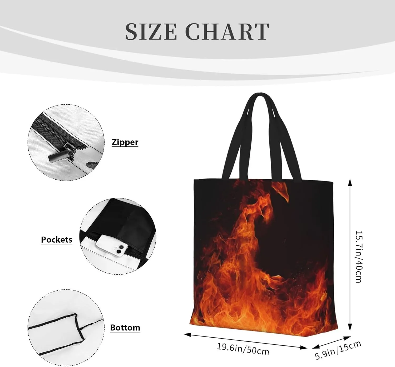 Tote Bag for Women dog and a duck Shoulder Bag with Zipper Handbag Large Capacity Reusable Grocery Bag