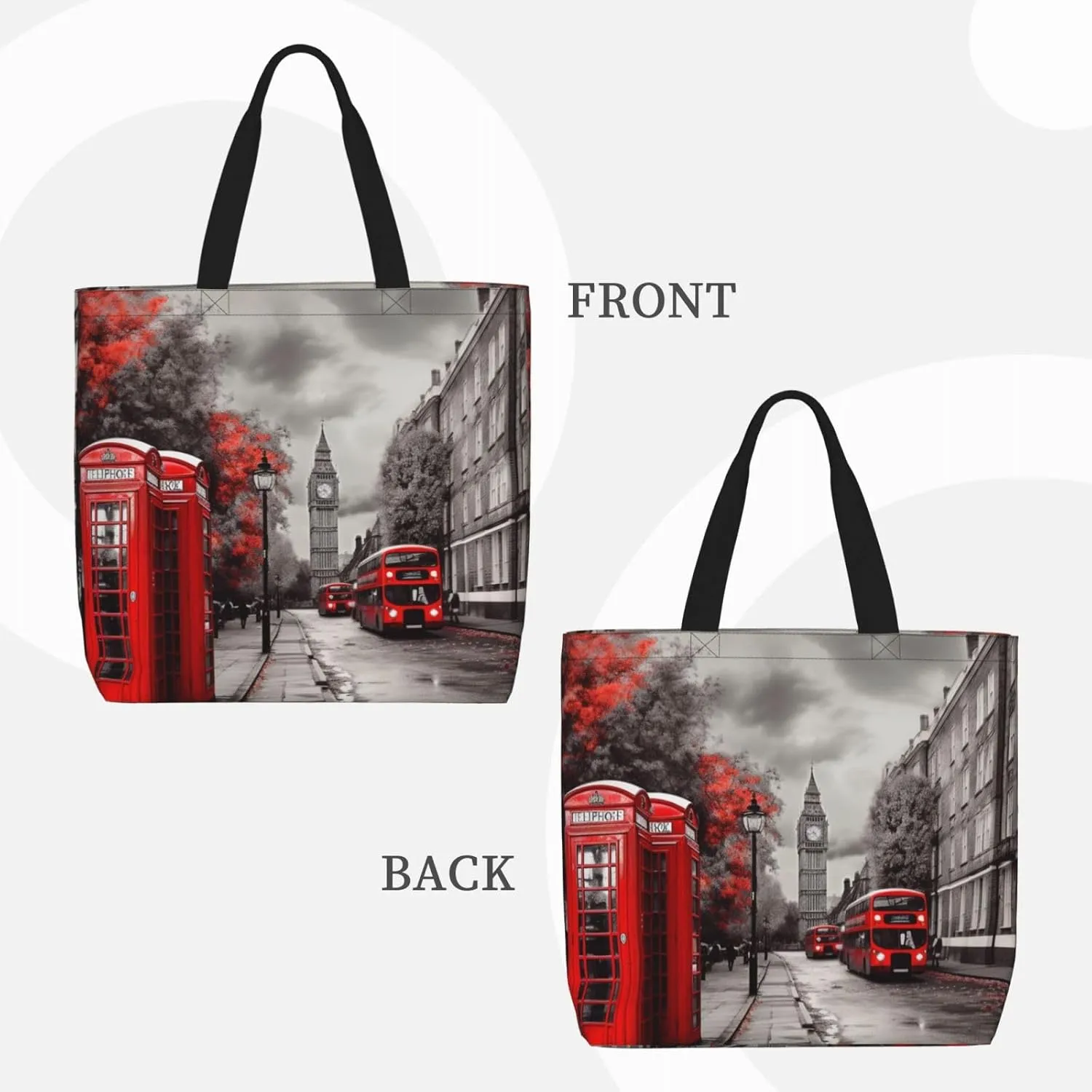 Tote Bag for Women Eastern Bluebird Shoulder Bag with Zipper Handbag Large Capacity Reusable Grocery Bag