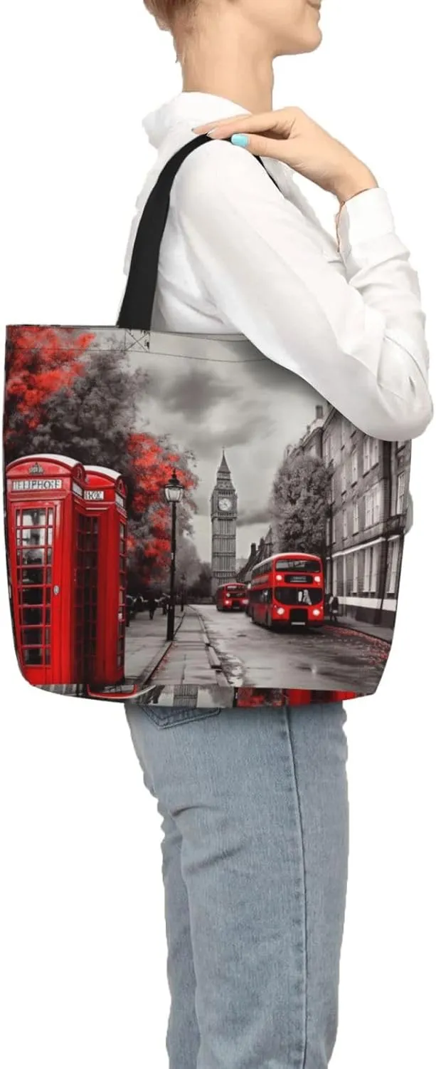 Tote Bag for Women Eastern Bluebird Shoulder Bag with Zipper Handbag Large Capacity Reusable Grocery Bag