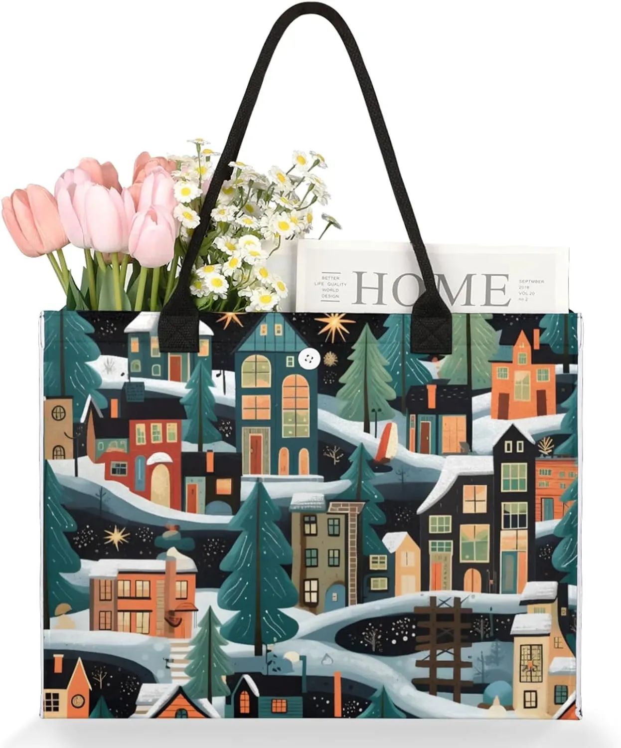 Tote Bag for Women Reusable Canvas Shoulder Bag
