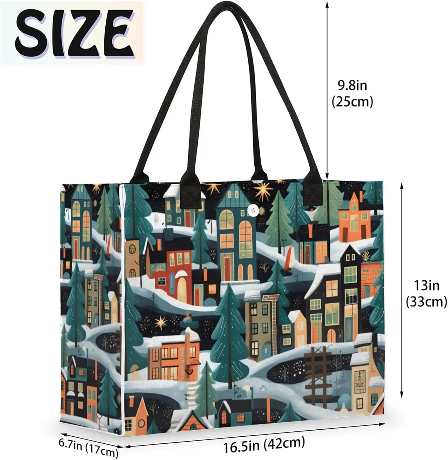 Tote Bag for Women Reusable Canvas Shoulder Bag