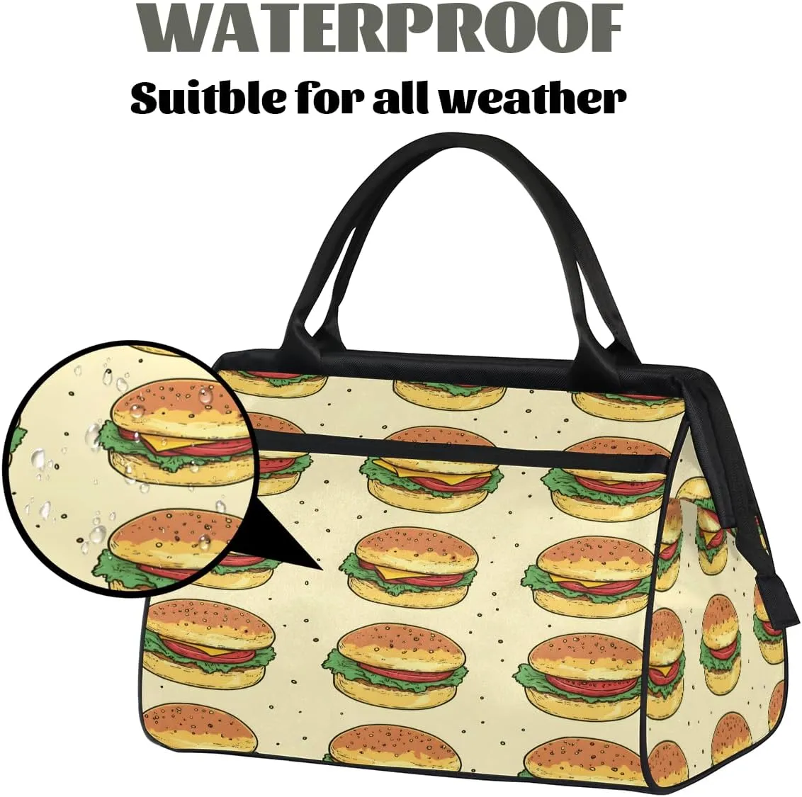 Tote Bag for Women with Zipper, Funny Large Shoulder Bag Handbag for Travel Sports Work