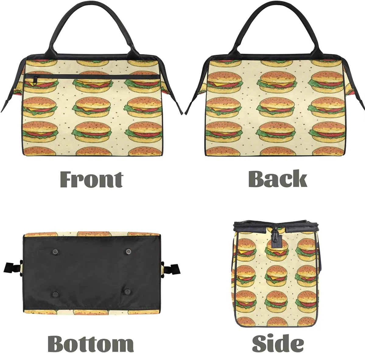 Tote Bag for Women with Zipper, Funny Large Shoulder Bag Handbag for Travel Sports Work