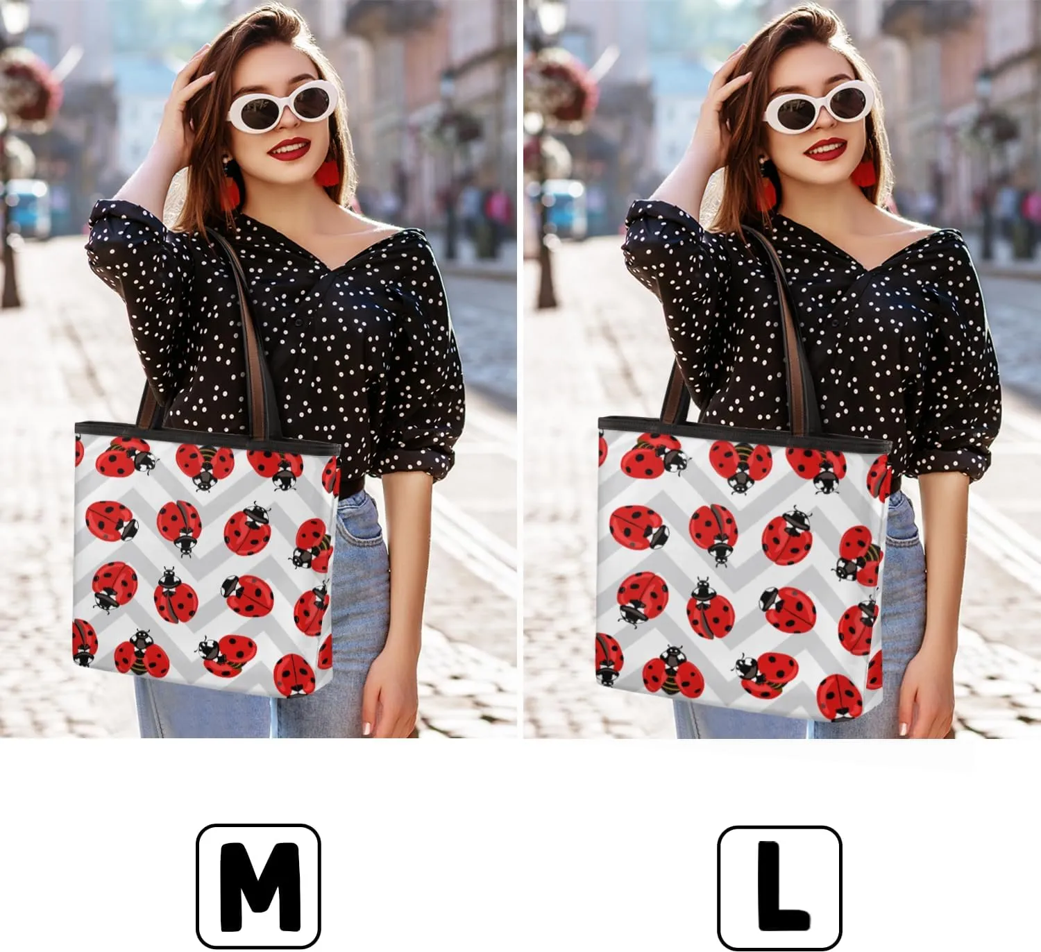 Tote Bag for Women with Zipper Large Capacity Top Handle Casual Shoulder Bag Handbag Reusable Shopping