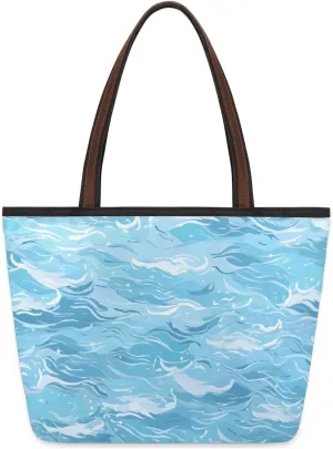 Tote Bag for Women with Zipper Large Capacity Top Handle Casual Shoulder Bag Handbag Reusable Shopping
