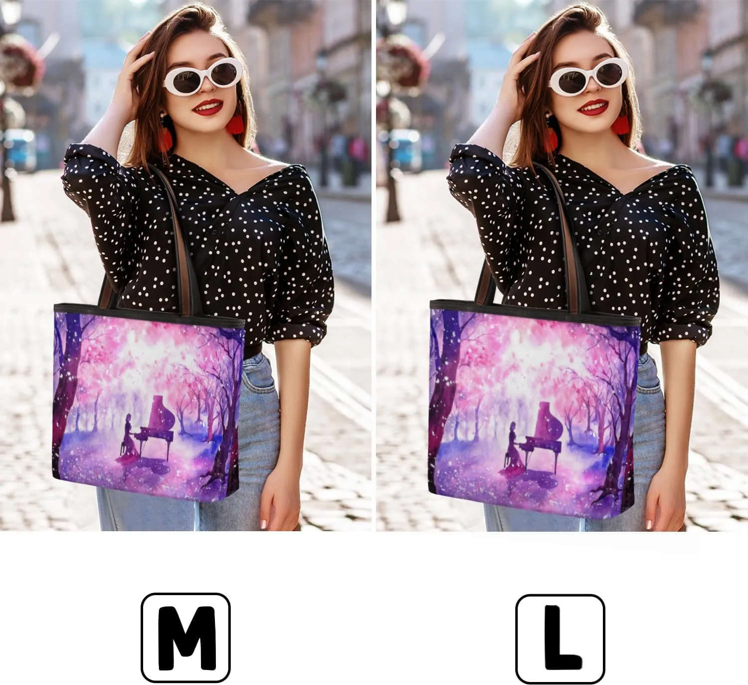 Tote Bag for Women with Zipper Large Capacity Top Handle Casual Shoulder Bag Handbag Reusable Shopping