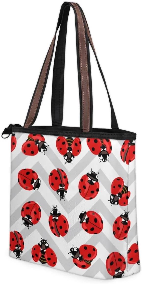 Tote Bag for Women with Zipper Large Capacity Top Handle Casual Shoulder Bag Handbag Reusable Shopping