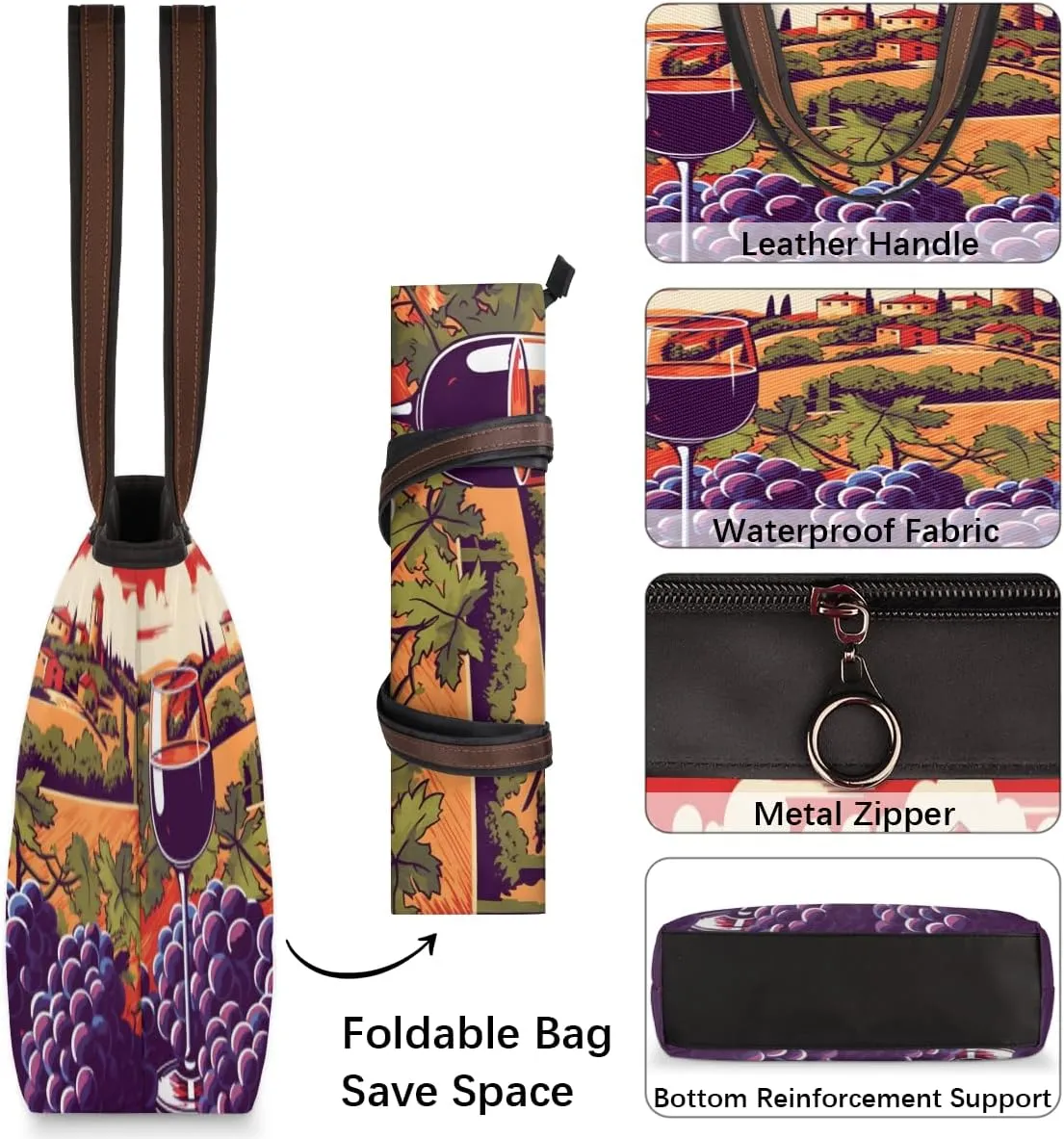 Tote Bag for Women with Zipper Large Capacity Top Handle Casual Shoulder Bag Handbag Reusable Shopping