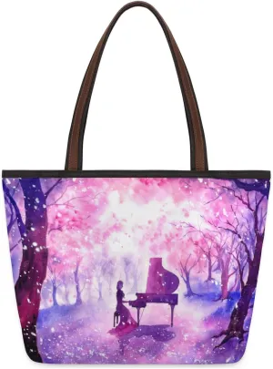 Tote Bag for Women with Zipper Large Capacity Top Handle Casual Shoulder Bag Handbag Reusable Shopping