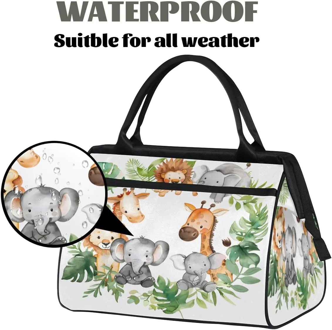 Tote Bag for Women with Zipper, Lightweight Travel Tote Bag Large Shoulder Bag Handbag for Work, Gym
