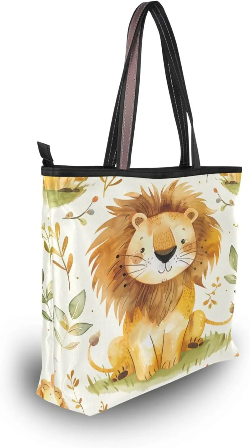 Tote Bag for Women with Zipper,Polyester Tote Purse Holiday Tote Bag Work Handbag Women Gift