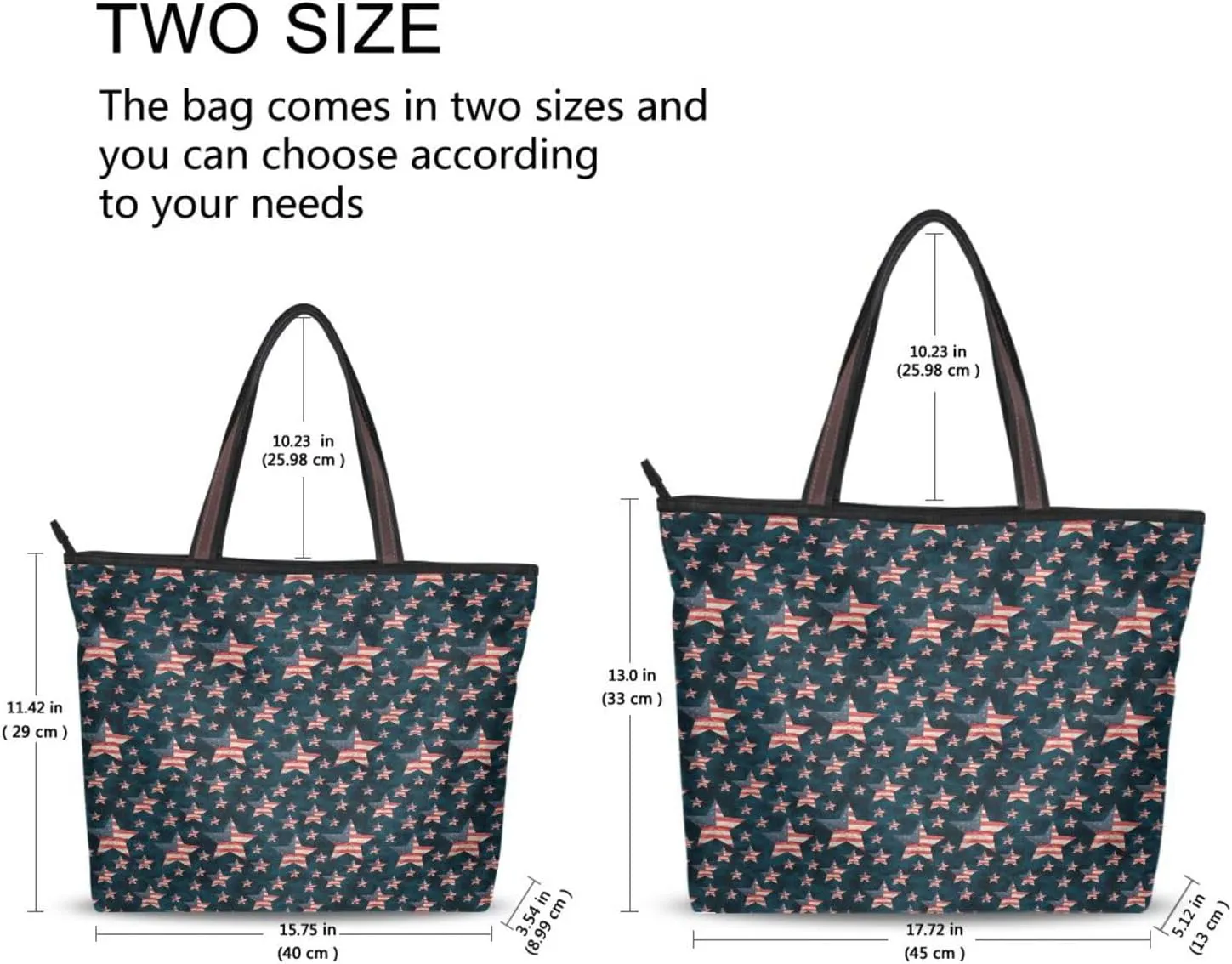 Tote Bag for Women with Zipper,Polyester Tote Purse Holiday Tote Bag Work Handbag Women Gift