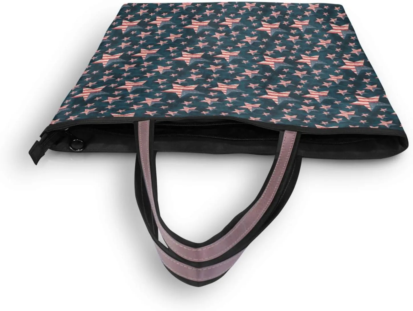 Tote Bag for Women with Zipper,Polyester Tote Purse Holiday Tote Bag Work Handbag Women Gift