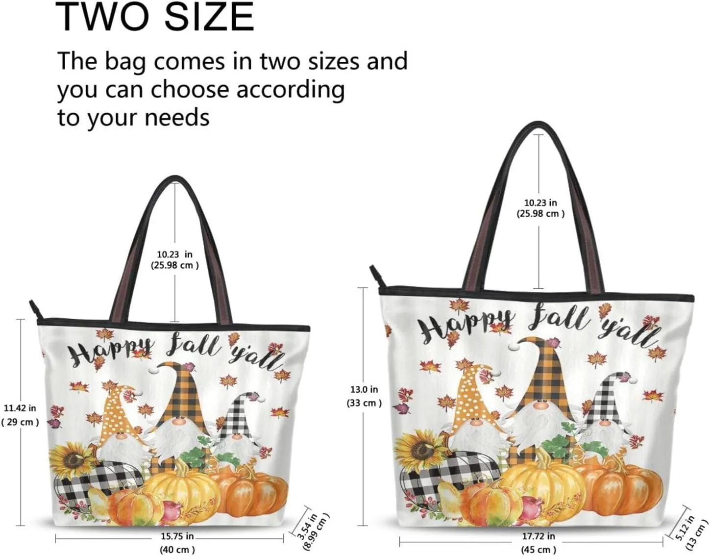 Tote Bag for Women with Zipper,Polyester Tote Purse Holiday Tote Bag Work Handbag Women Gift