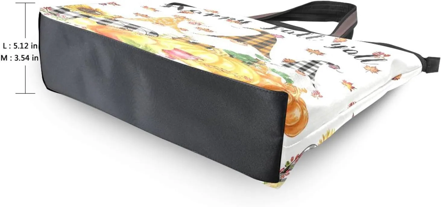 Tote Bag for Women with Zipper,Polyester Tote Purse Holiday Tote Bag Work Handbag Women Gift