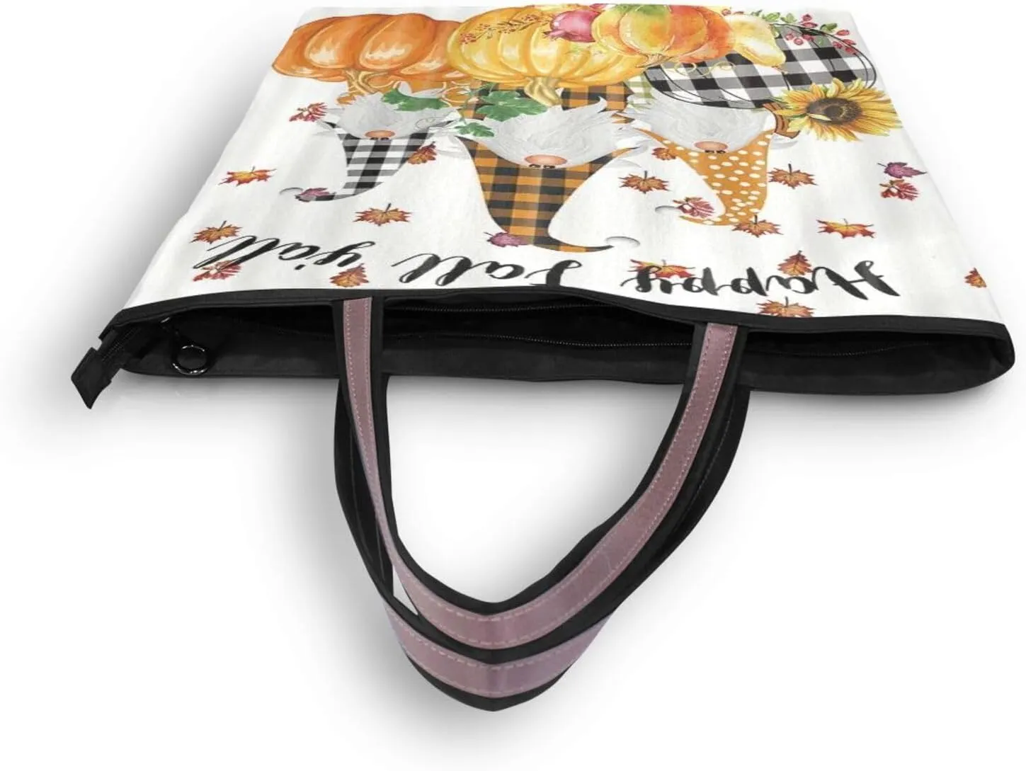 Tote Bag for Women with Zipper,Polyester Tote Purse Holiday Tote Bag Work Handbag Women Gift