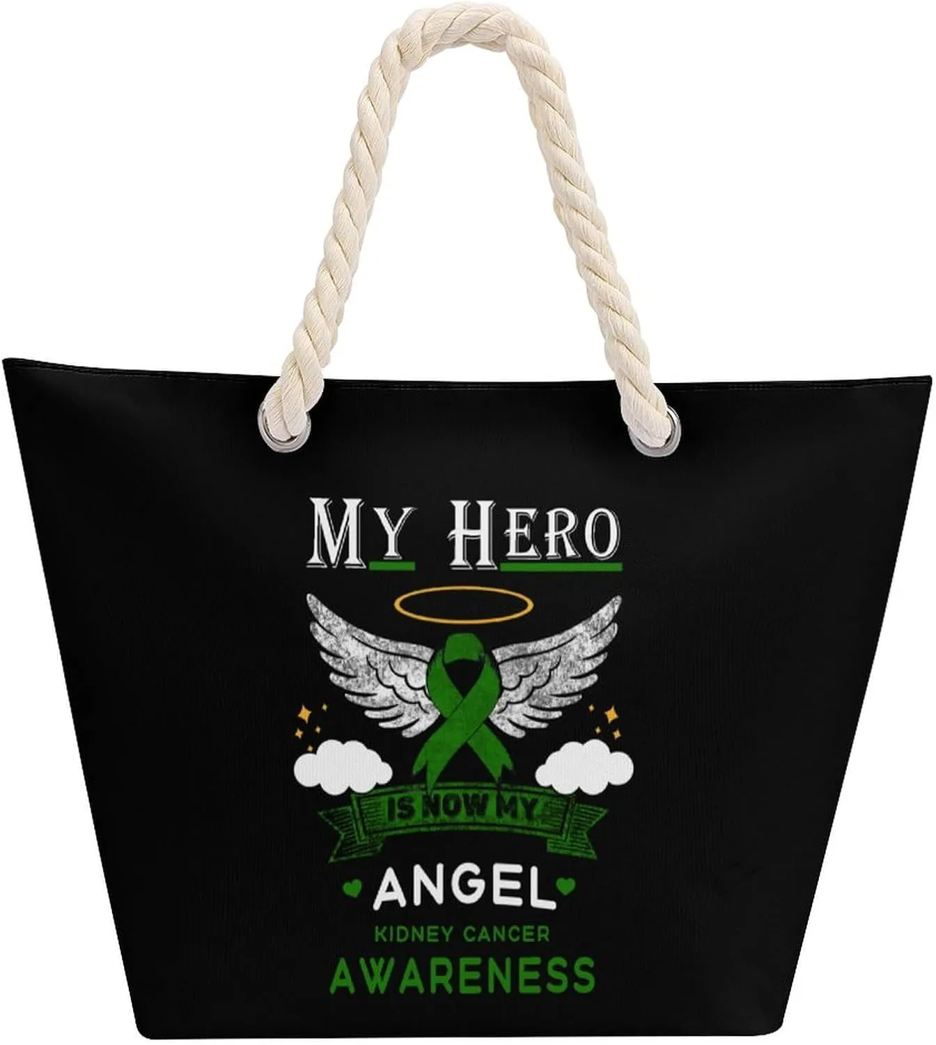 Tote Bag Large Handles Beach Bag with Zipper for Shopping Groceries Travel Outdoors Swim Pool Bag