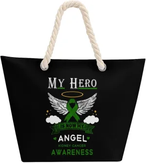 Tote Bag Large Handles Beach Bag with Zipper for Shopping Groceries Travel Outdoors Swim Pool Bag