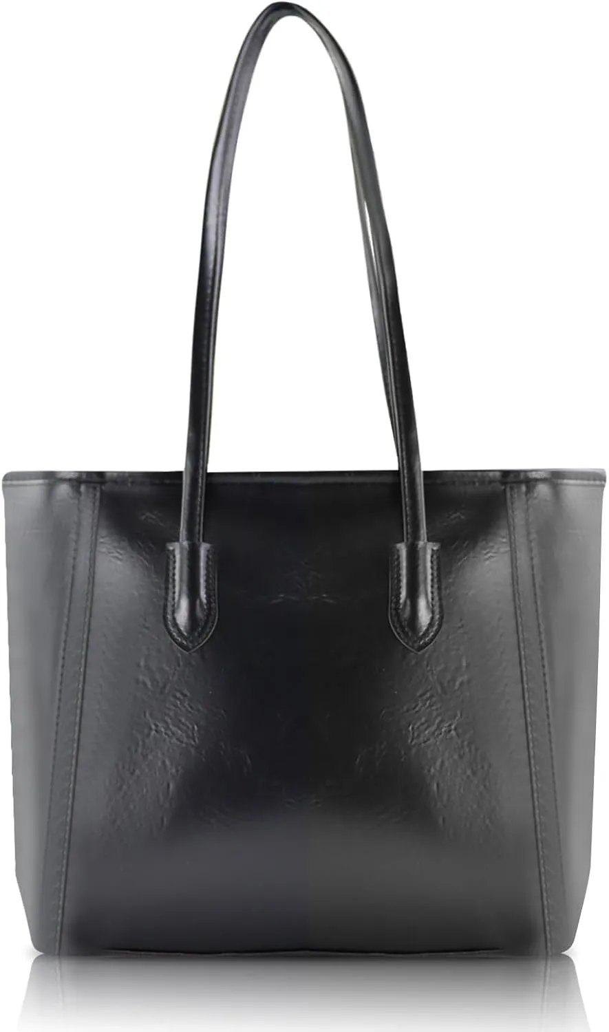 Tote Bag, Soft PU Leather Handbag Fashionable Large Capacity Shoulder Bag Tote with Zipper for Women Work Travel