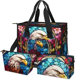 Tote Satchel Bag Set 3PCS for Women,Travel Shoulder Bag Handbag and Wallet Daily Use01